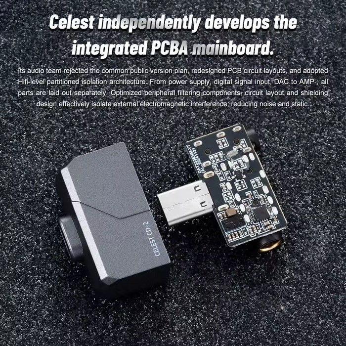 Celest CD-2 Portable Type-C to 3.5mm 4.4mm DAC Audio HiFi Earphone Decoder Headphone Amplifier For IEMs Android iOS Mac Win10