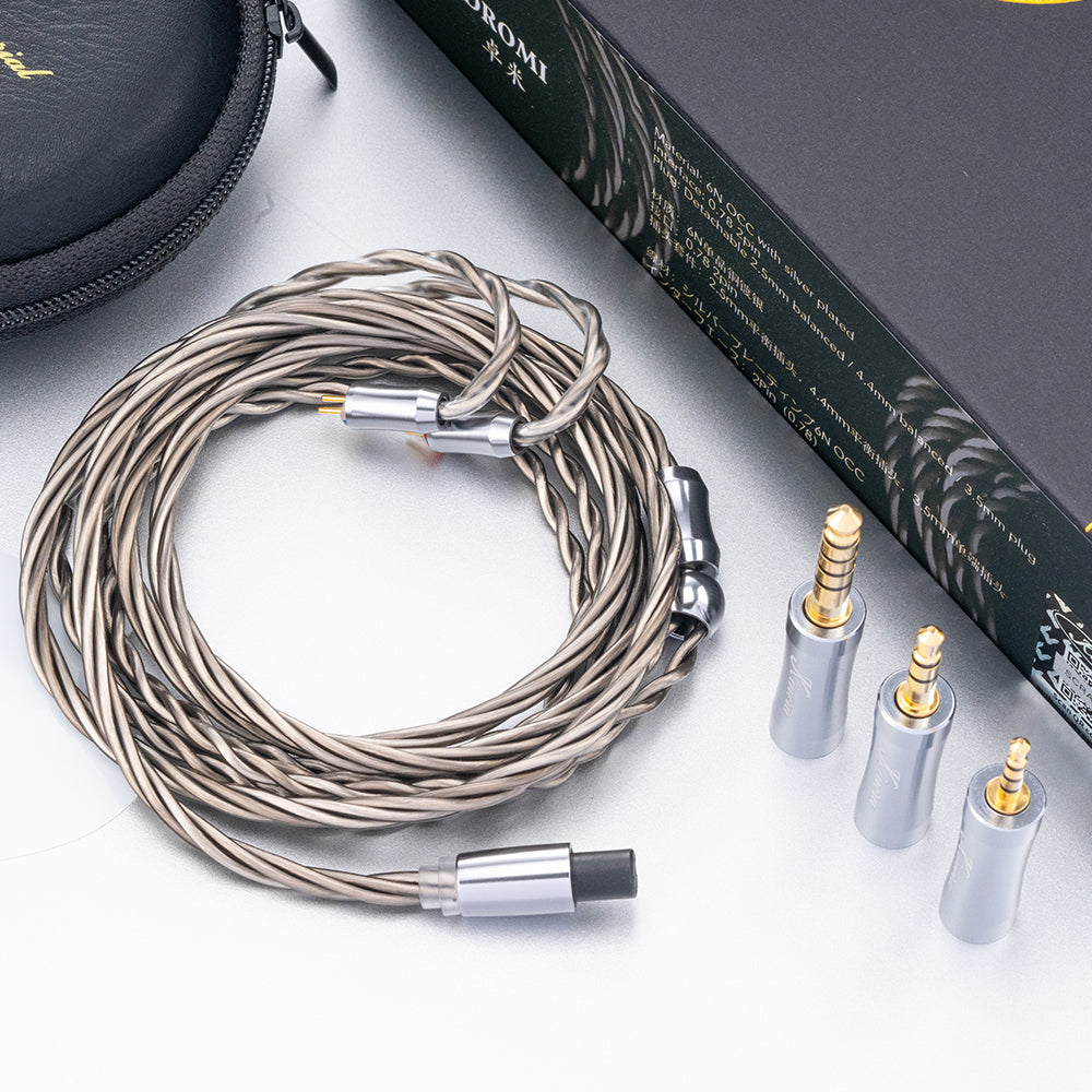 Kinera Dromi Earphone Upgrade Cable 6N OCC 4 Core Silver Plated 0.78 2