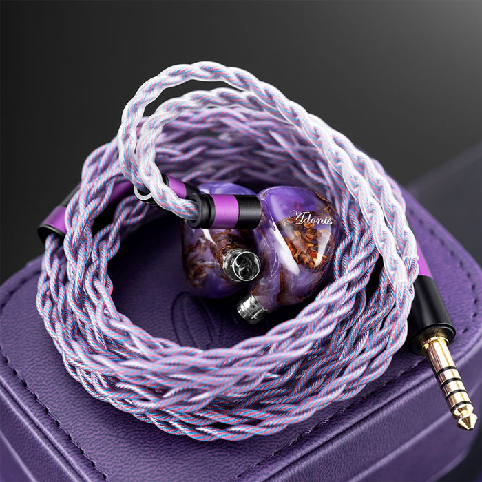 QoA Adonis New 1DD+2BA Hybrid In Ear Earphones Pinecone Resin Shell IEMs 3.5+4.4mm Plug 0.78 2pin Cable Kinera HiFi Headphone