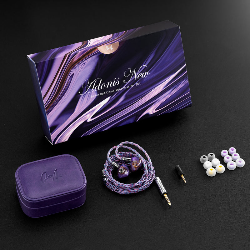 QoA Adonis New 1DD+2BA Hybrid In Ear Earphones Pinecone Resin Shell IEMs 3.5+4.4mm Plug 0.78 2pin Cable Kinera HiFi Headphone - Kinera