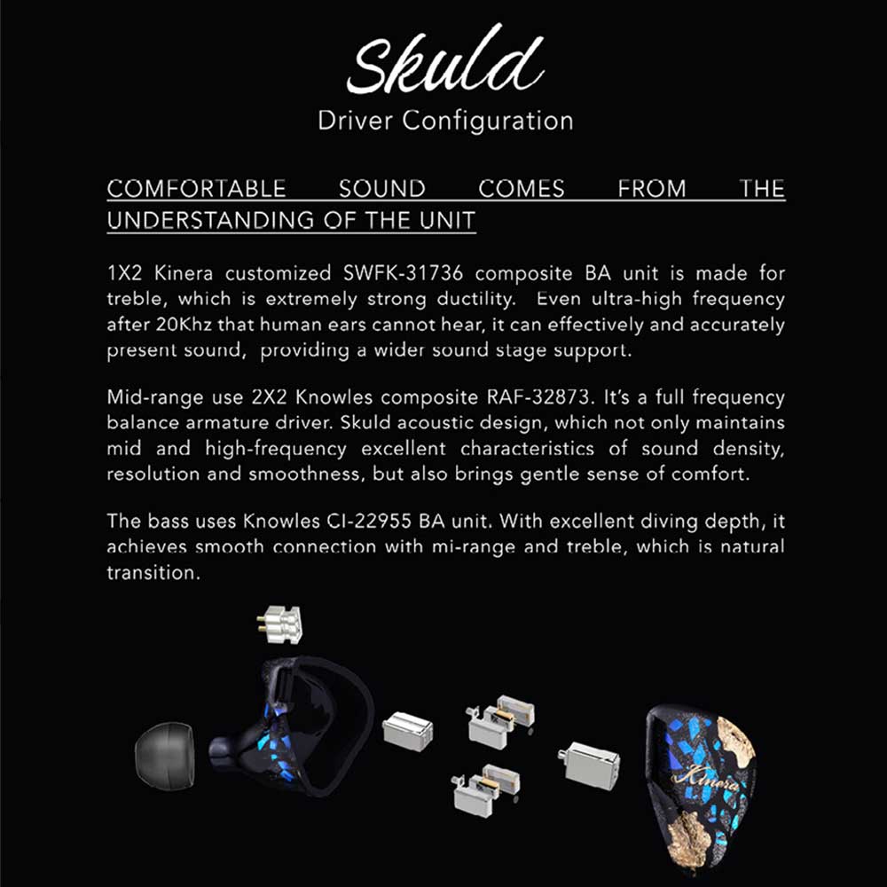 Kinera Imperial Skuld-5BA DriversHiFi Sound IEM In Ear Earphone Profes