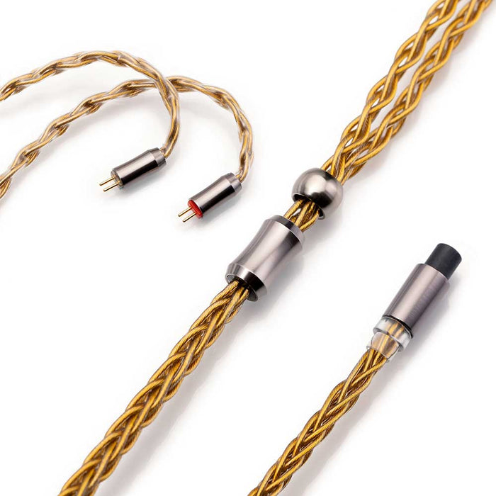 Kinera Gleipnir 6N OCC Headphone Cable Premium Upgrade Cable - Gold Plated 2.5/3.5/4.4mm Plugs, 0.78 2pin MMCX for HiFi IEMs - Kinera