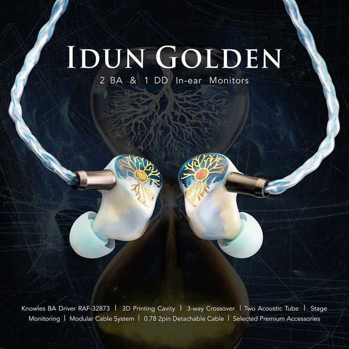 Kinera Idun - Handpainted 2BA+1DD IEMs HiFi In-Ear Headphone, Modular HiFi In-Ear StagePremium Monitor audiophile Earphones - Kinera